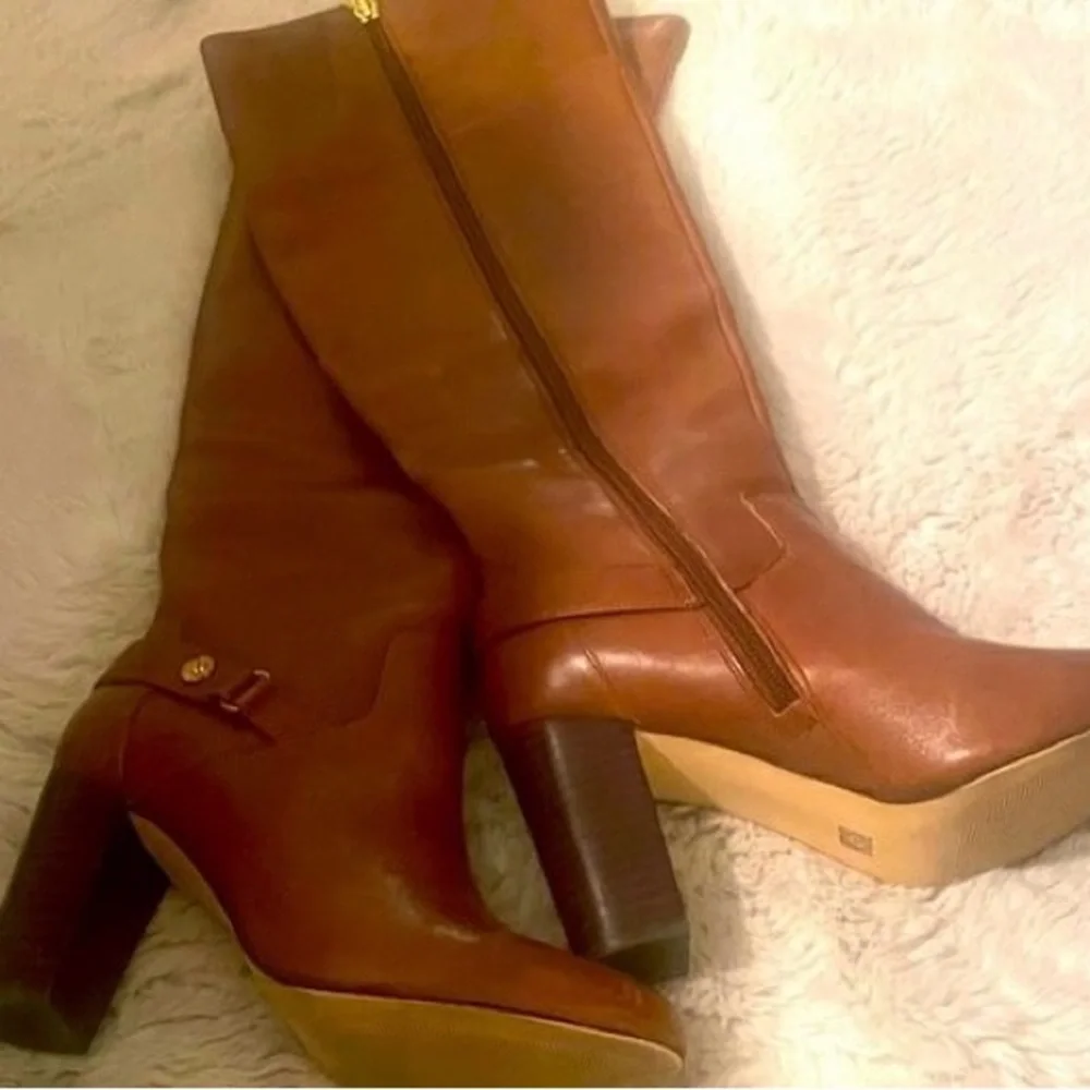 Anne Klein tall leather boots - Picture 4 of 8